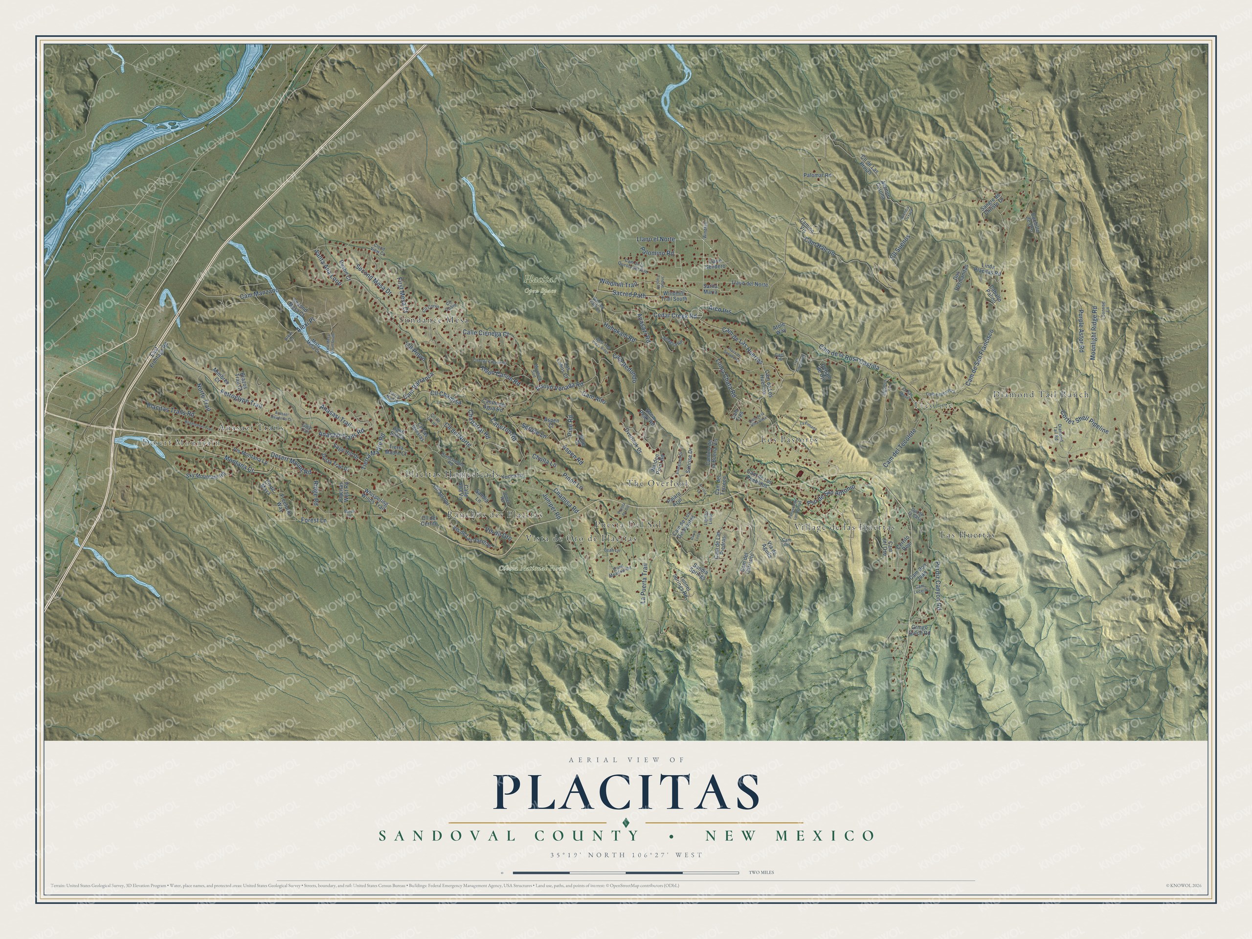Watermarked full-map preview of Placitas, New Mexico
