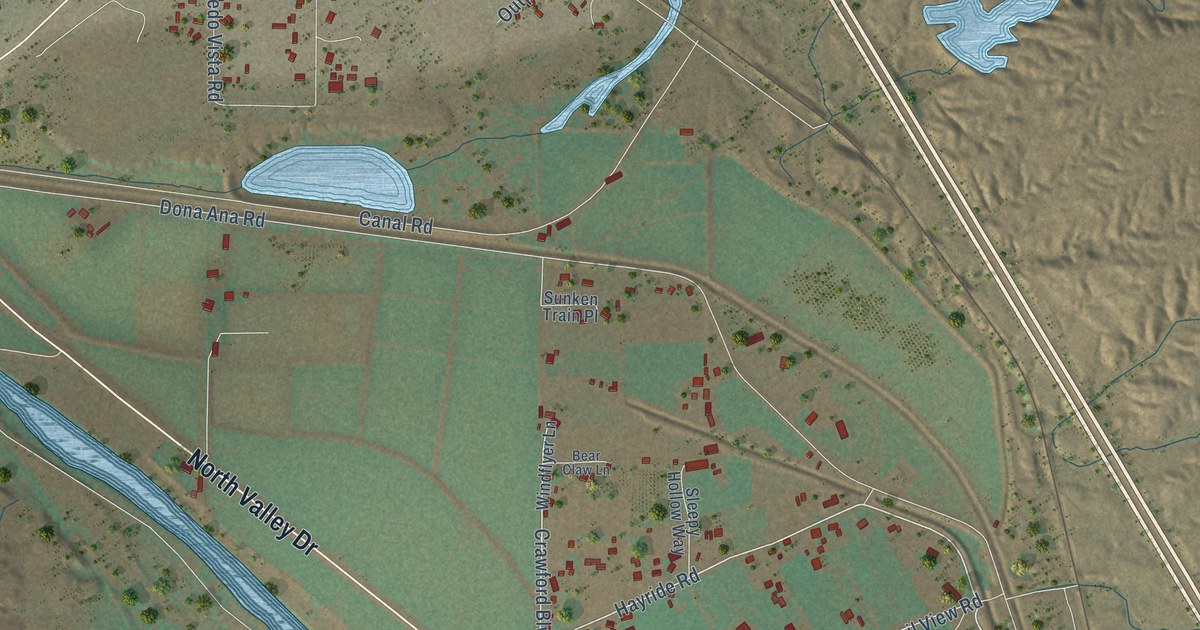 Map of Radium Springs, New Mexico in 2026