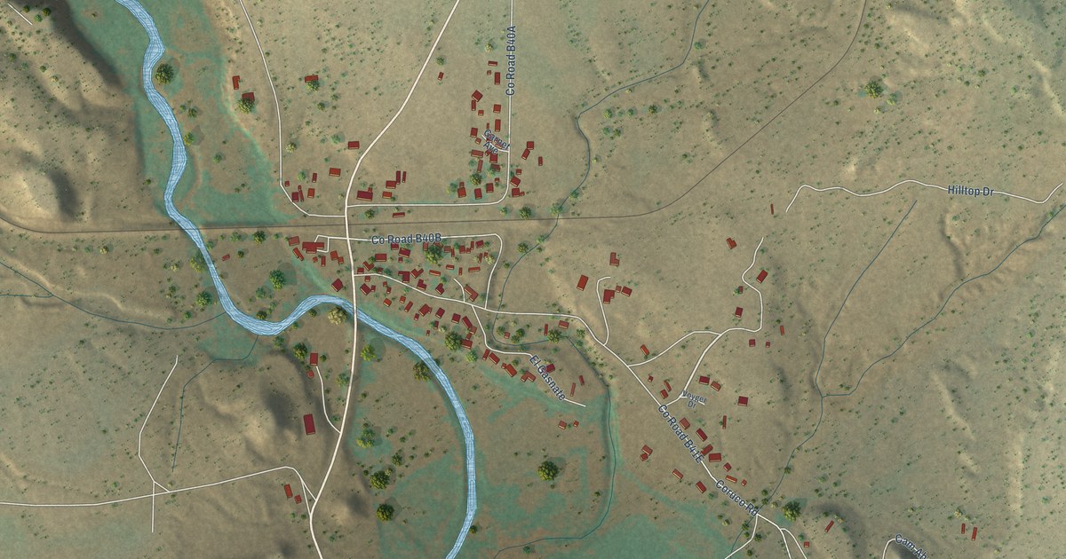 Map of Ribera, New Mexico in 2026
