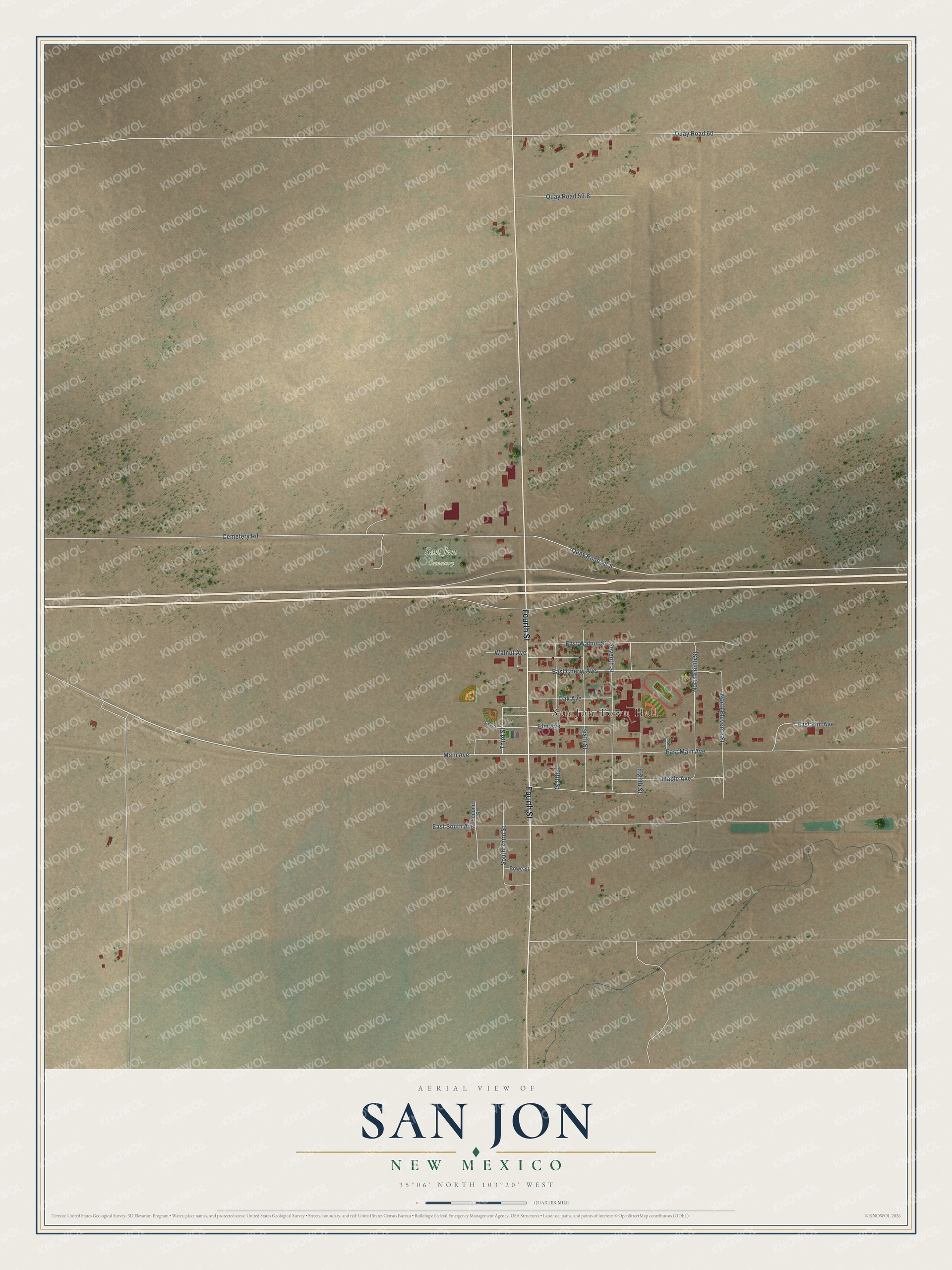 Watermarked full-map preview of San Jon, New Mexico
