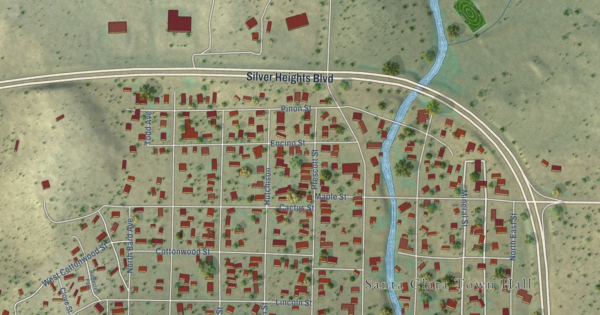 Map of Santa Clara, New Mexico in 2026