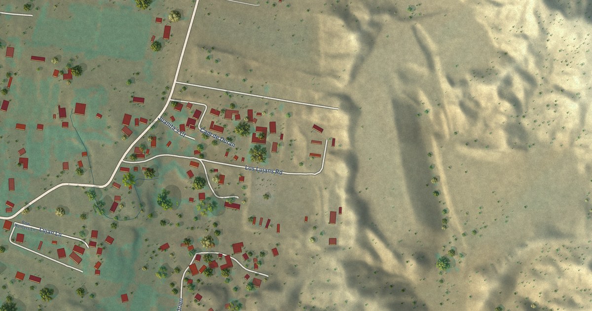 Map of Santa Cruz, New Mexico in 2026