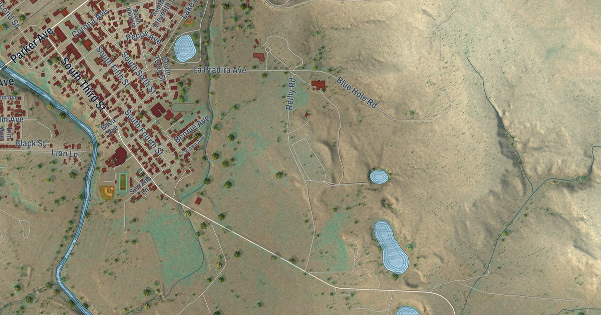 Map of Santa Rosa, New Mexico in 2026