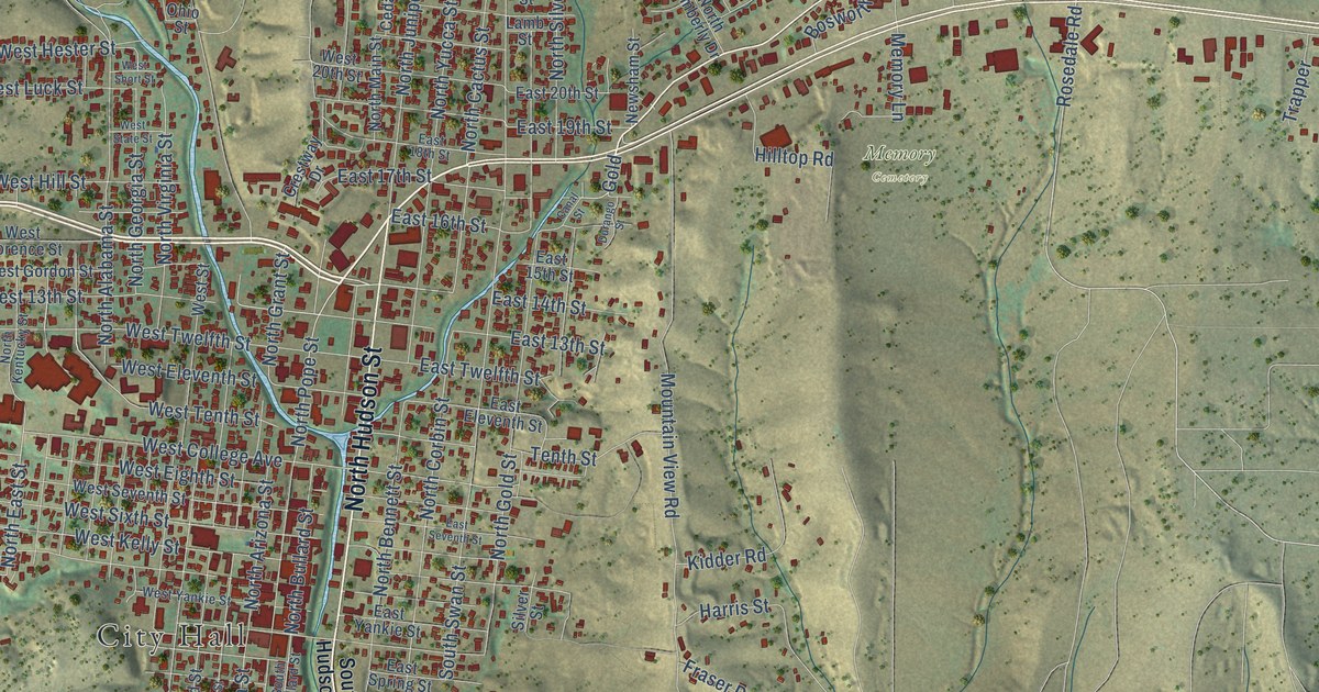Map of Silver City, New Mexico in 2026