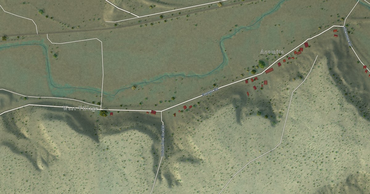 Map of South Acomita Village, New Mexico in 2026