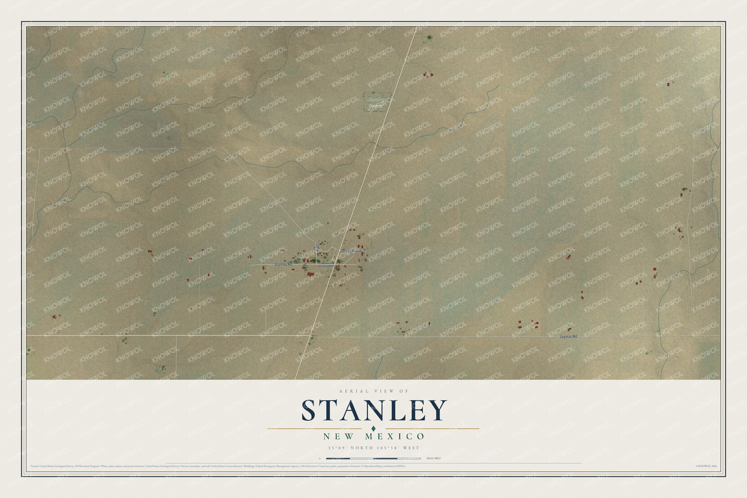 Watermarked full-map preview of Stanley, New Mexico