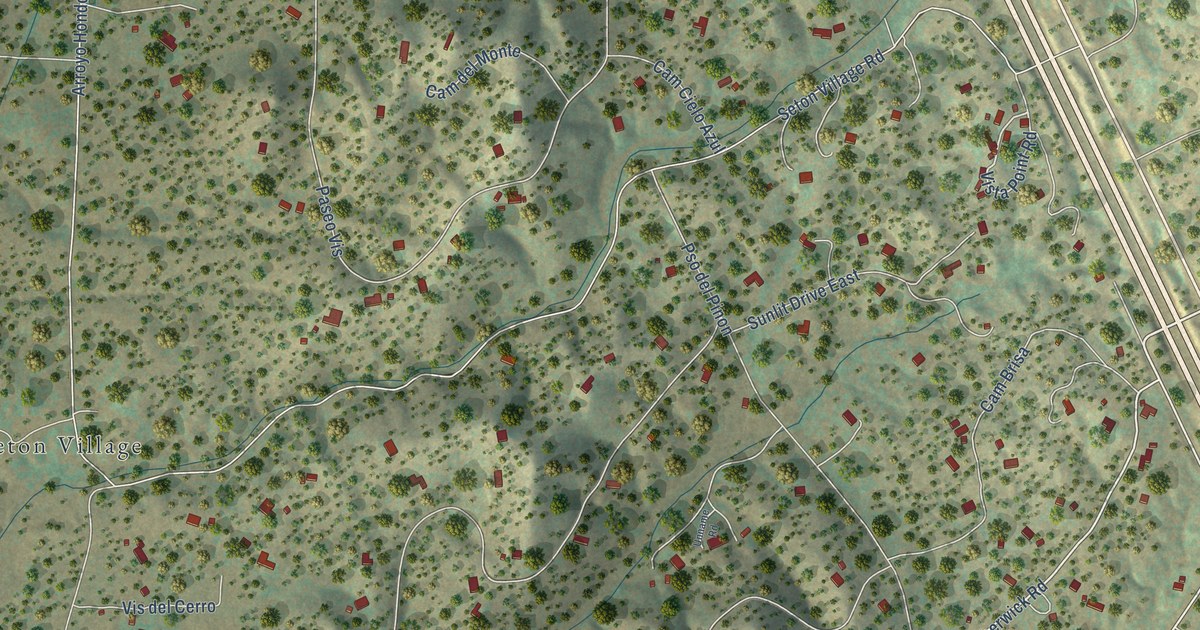 Map of Sunlit Hills, New Mexico in 2026