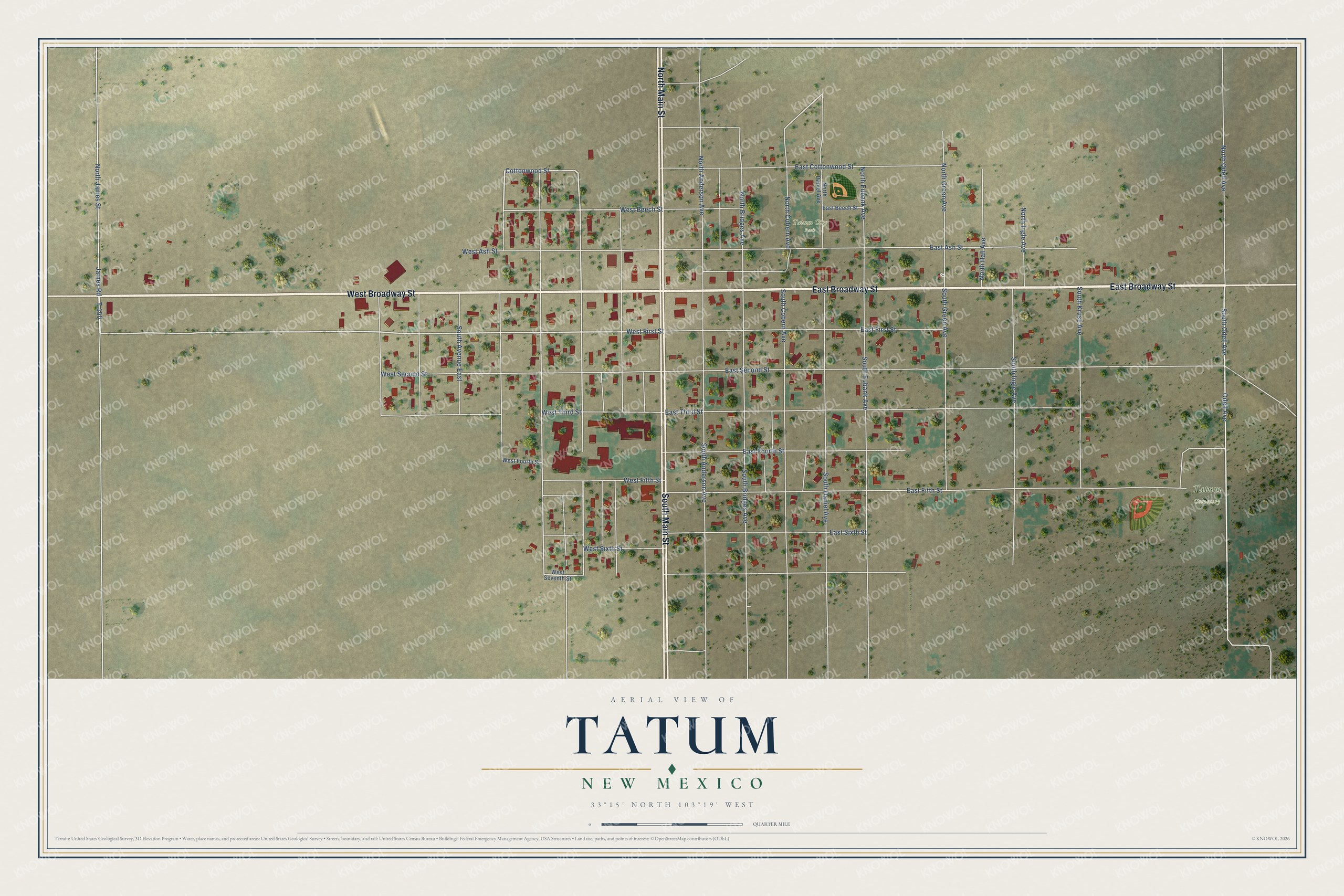 Watermarked full-map preview of Tatum, New Mexico