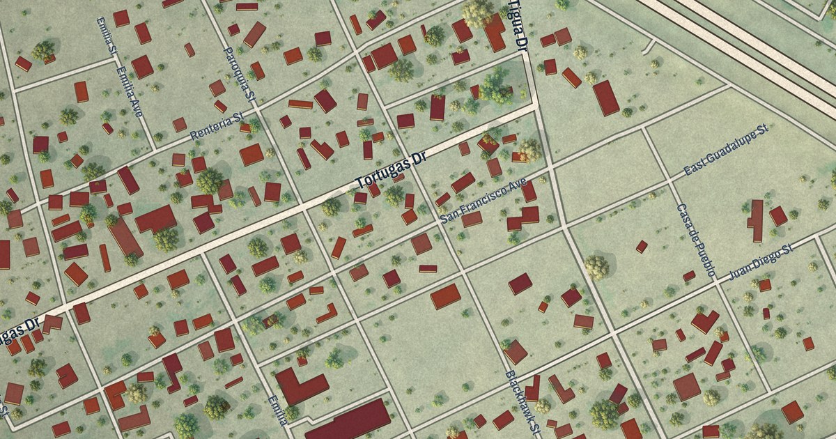 Map of Tortugas, New Mexico in 2026