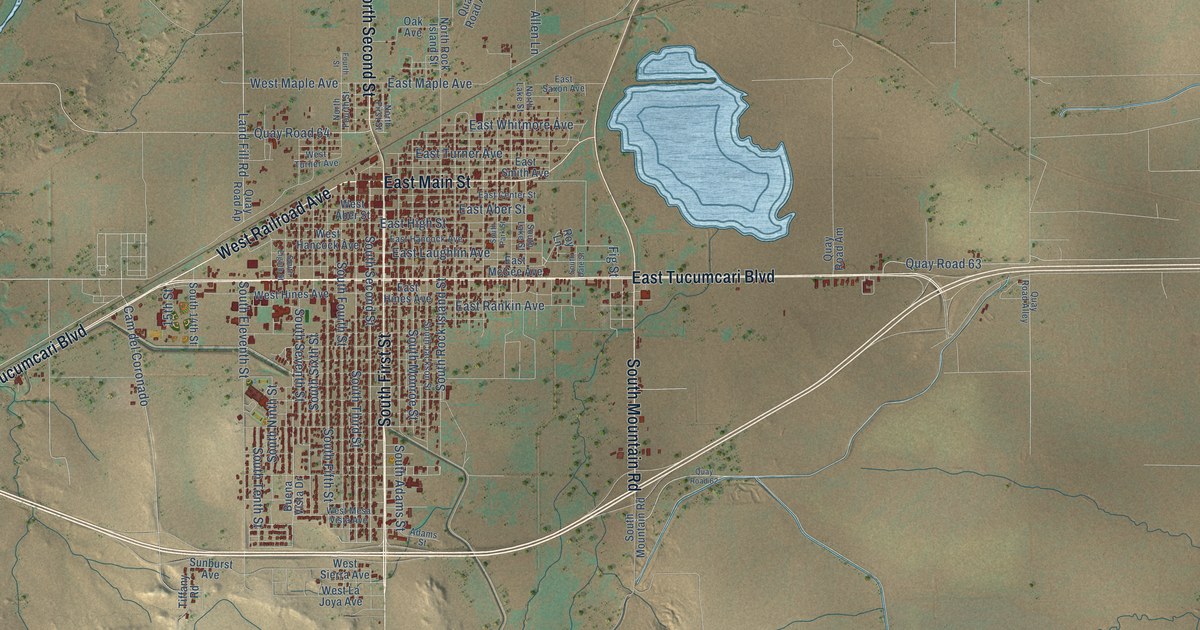 Map of Tucumcari, New Mexico in 2026
