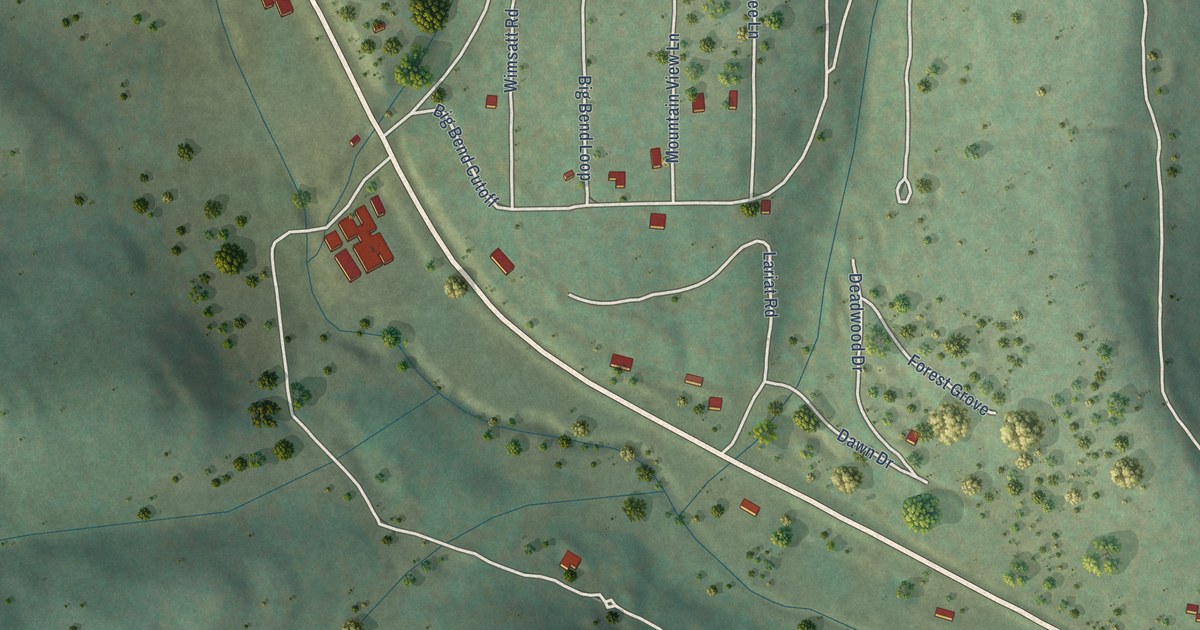 Map of Twin Forks, New Mexico in 2026