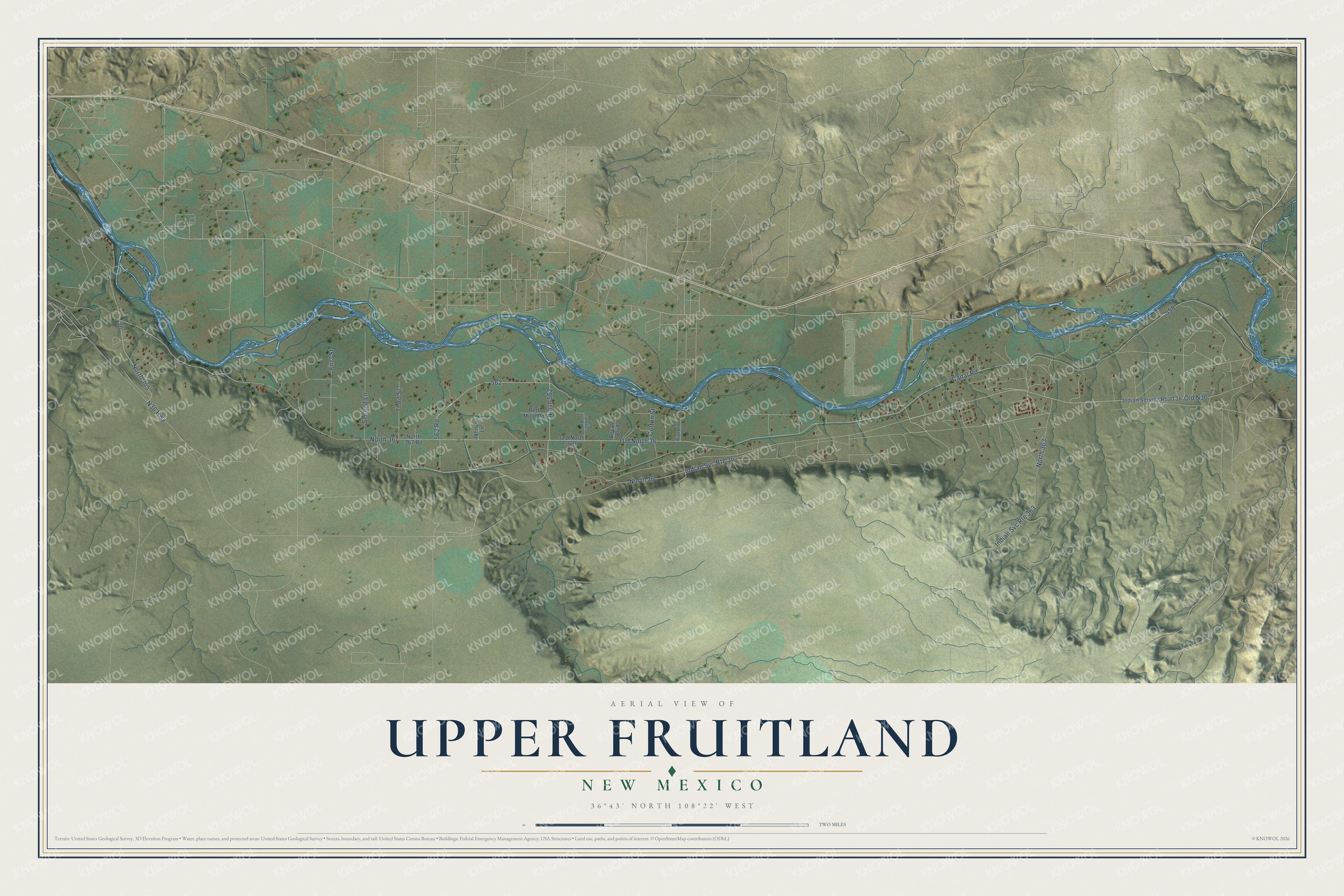 Watermarked full-map preview of Upper Fruitland, New Mexico