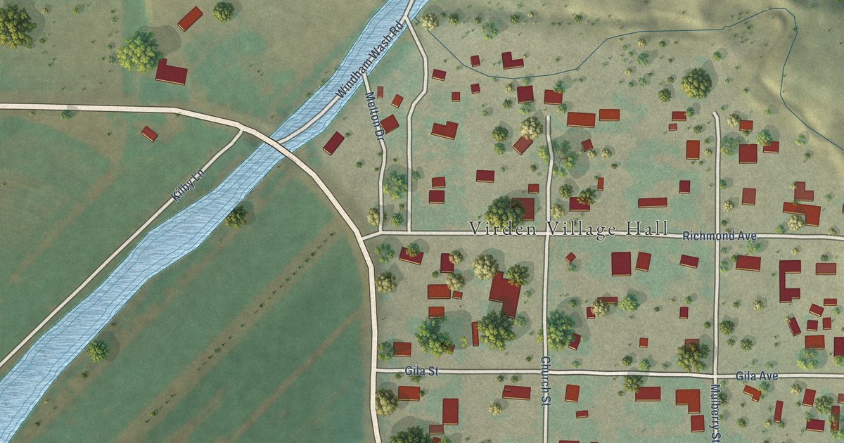 Map of Virden, New Mexico in 2026