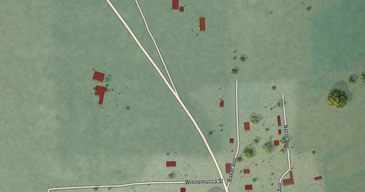 Map of Baker, Nevada in 2026