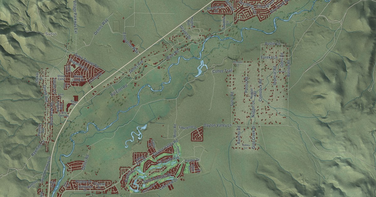 Map of Dayton, Nevada in 2026