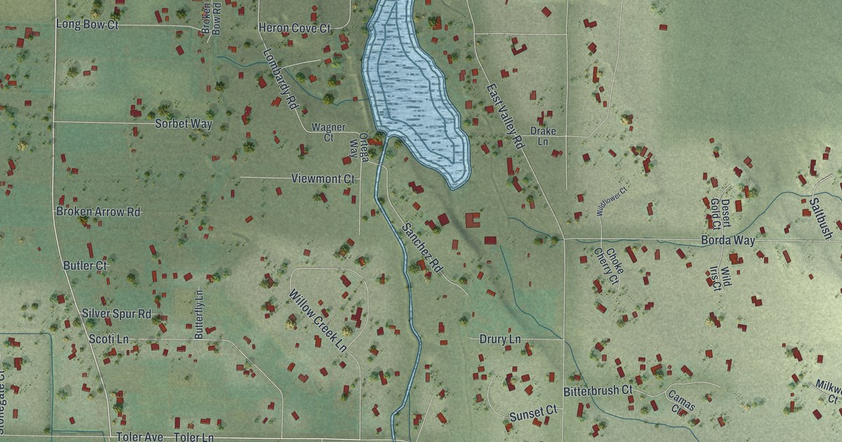Map of East Valley, Nevada in 2026