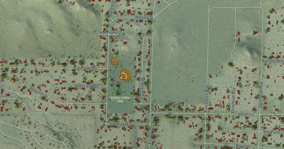 Map of Golden Valley, Nevada in 2026