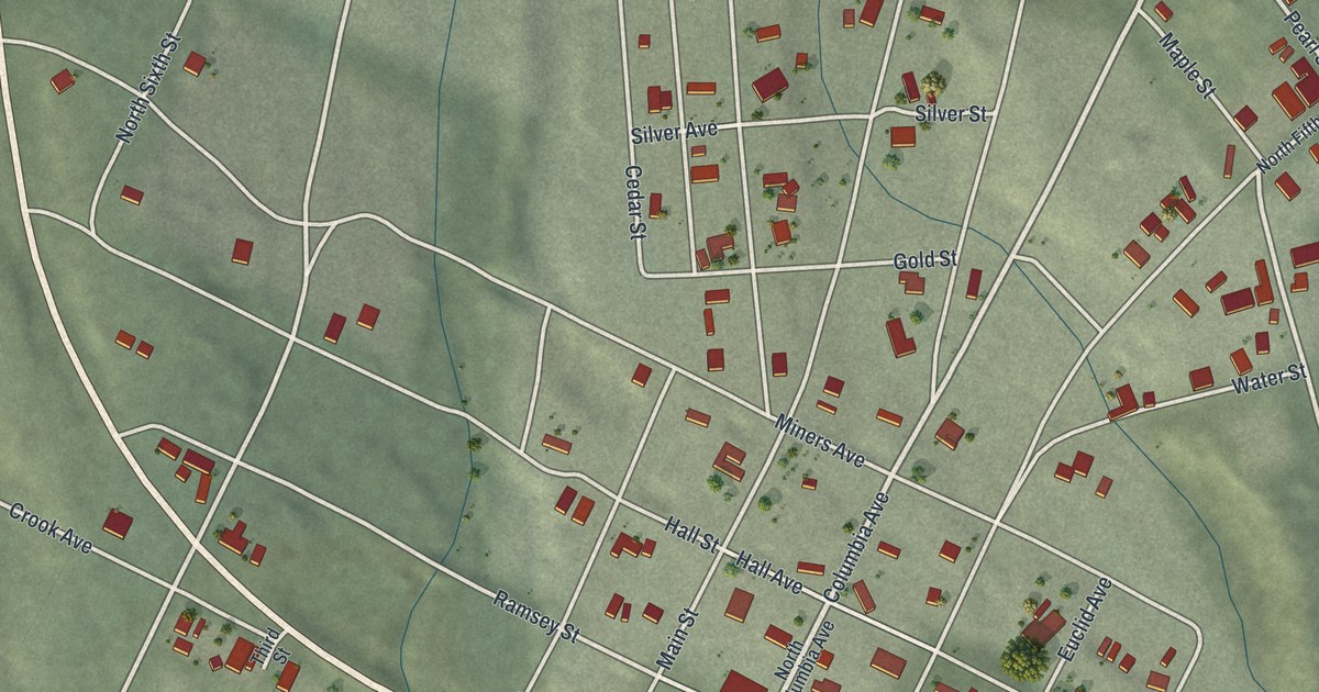 Map of Goldfield, Nevada in 2026