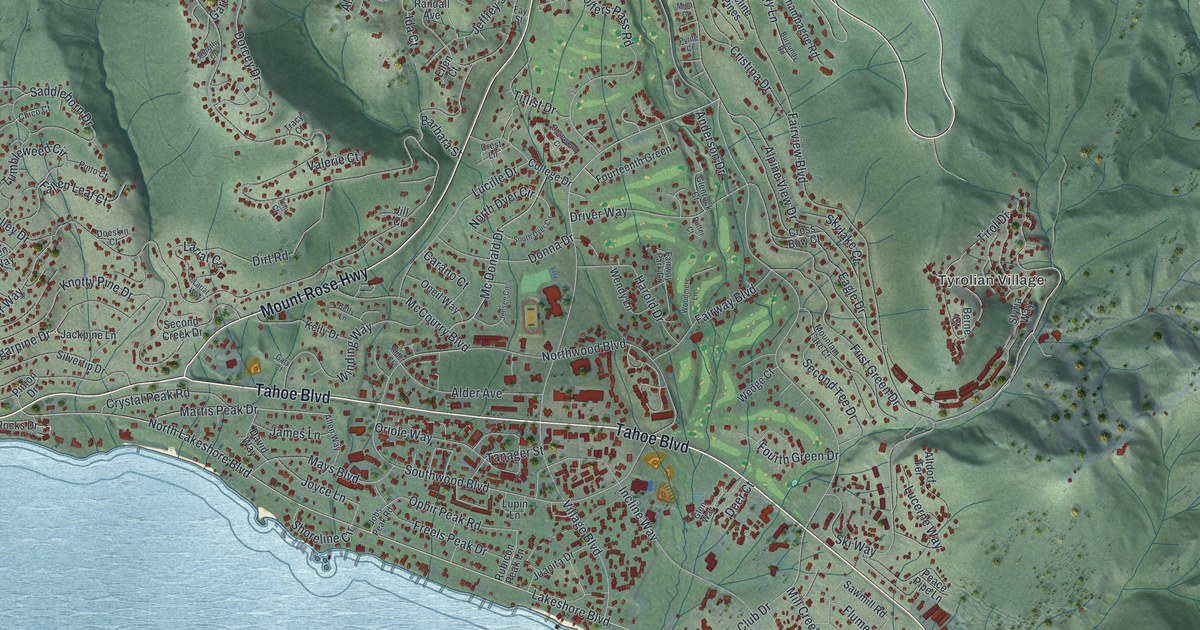 Map of Incline Village, Nevada in 2026