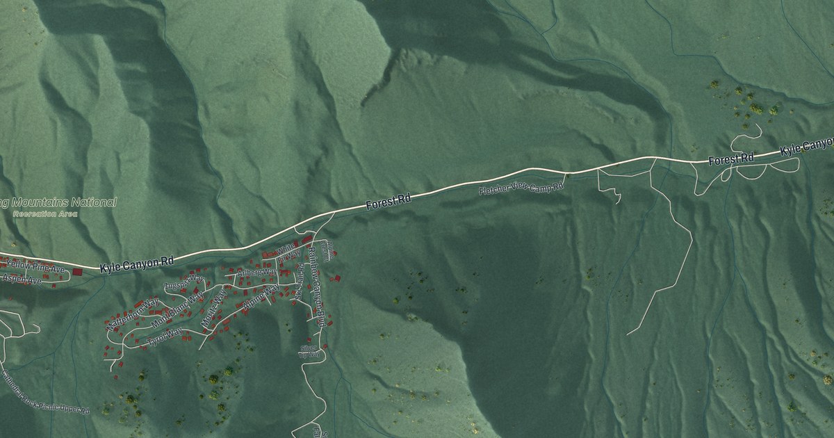 Map of Mount Charleston, Nevada in 2026