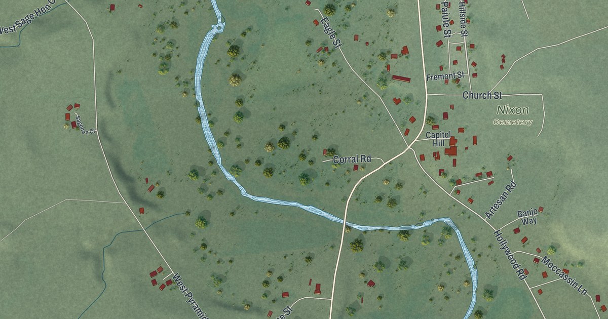 Map of Nixon, Nevada in 2026