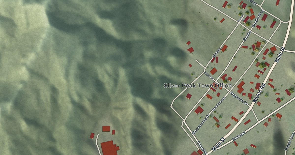 Map of Silver Peak, Nevada in 2026