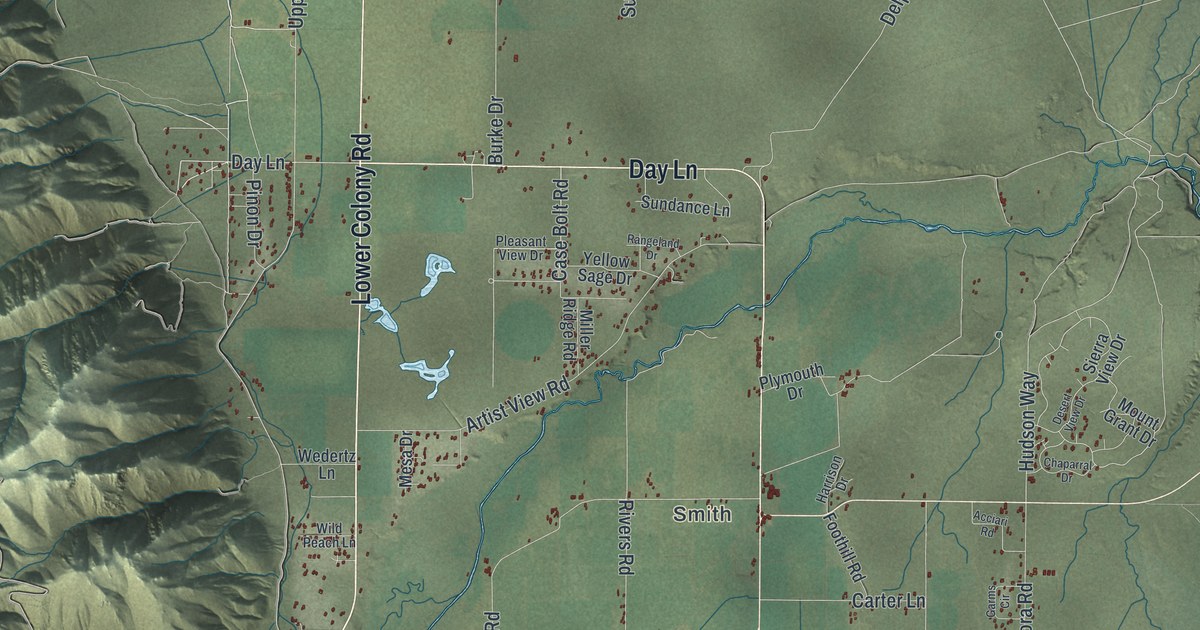 Map of Smith Valley, Nevada in 2026