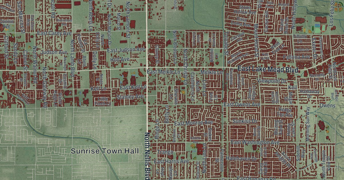 Map of Sunrise Manor, Nevada in 2026