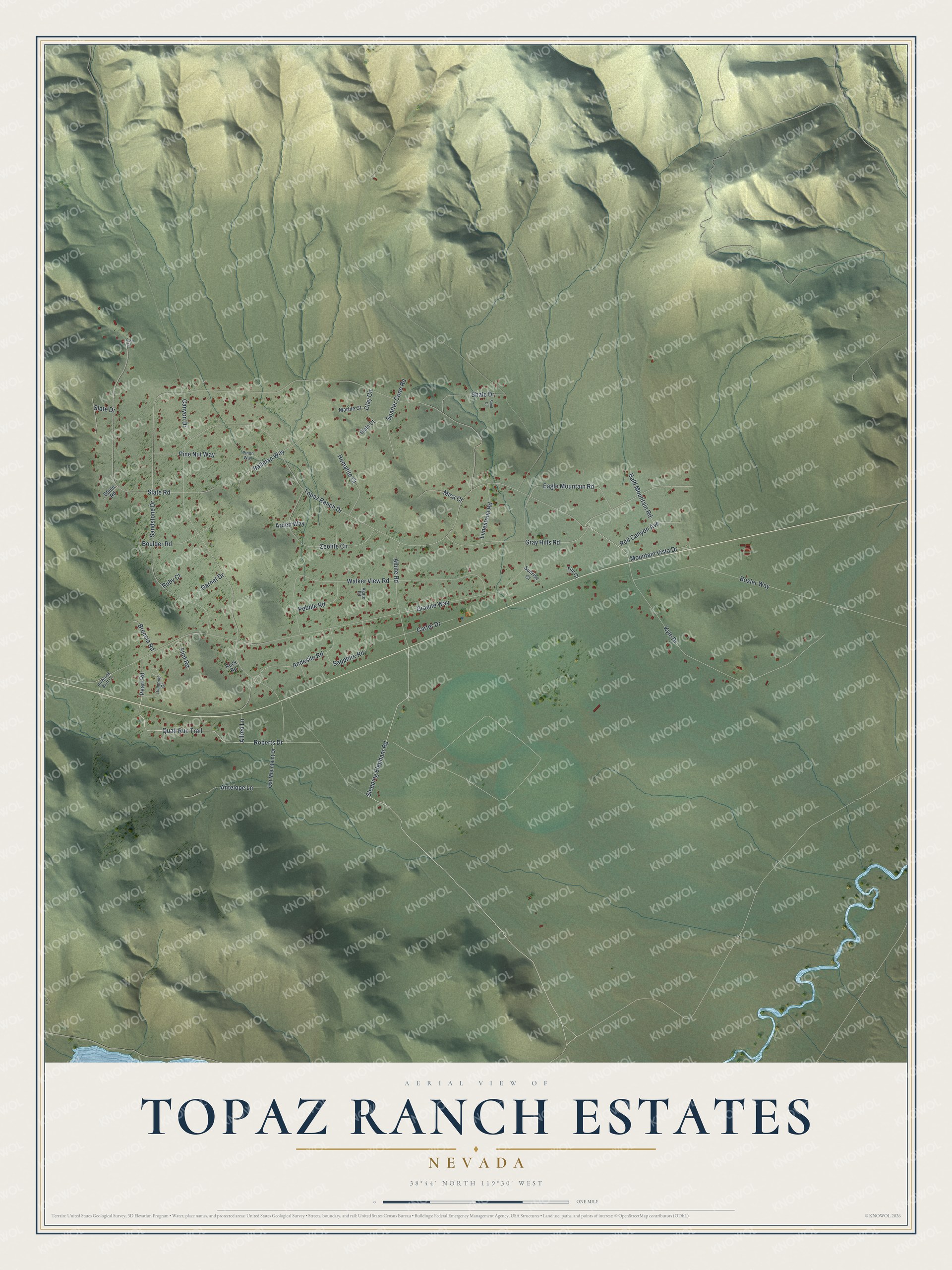 Watermarked full-map preview of Topaz Ranch Estates, Nevada