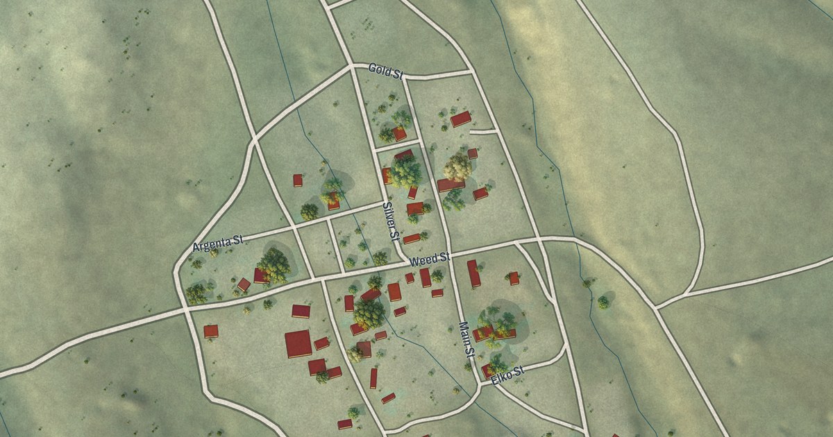 Map of Tuscarora, Nevada in 2026