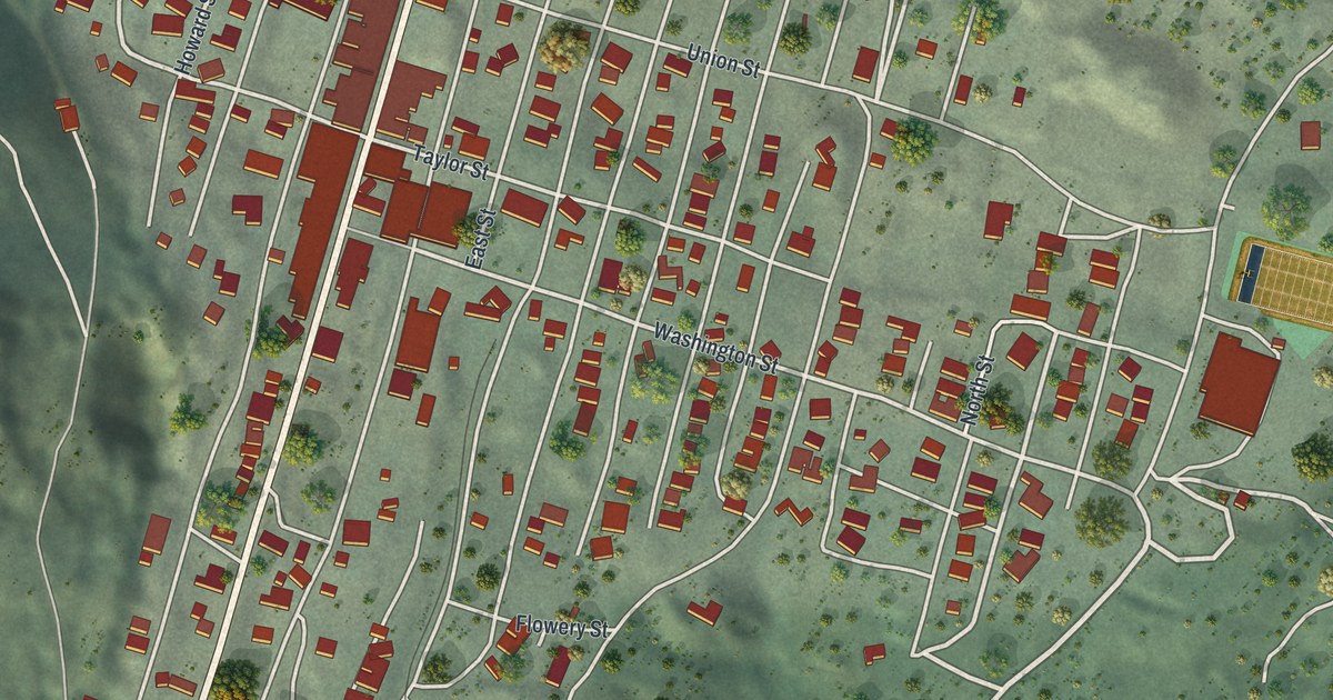 Map of Virginia City, Nevada in 2026