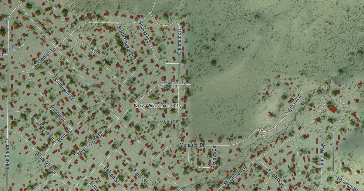 Map of Washoe Valley, Nevada in 2026