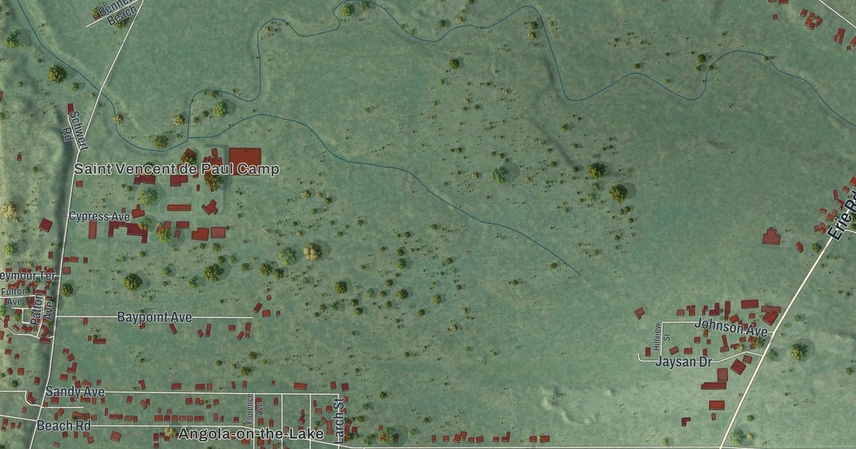 Map of Angola on the Lake, New York in 2026