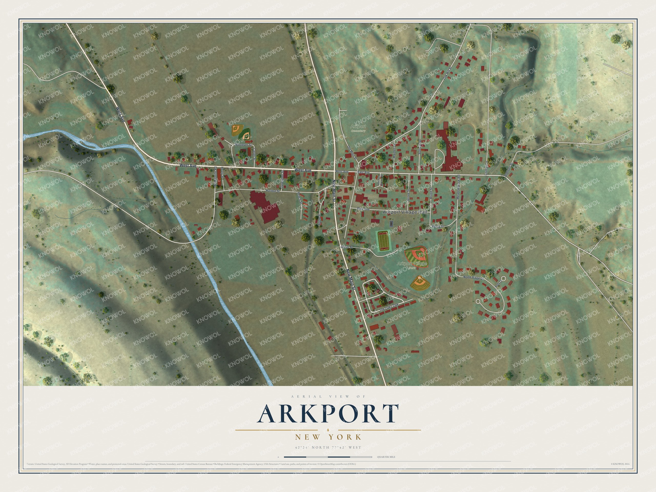 Watermarked full-map preview of Arkport, New York