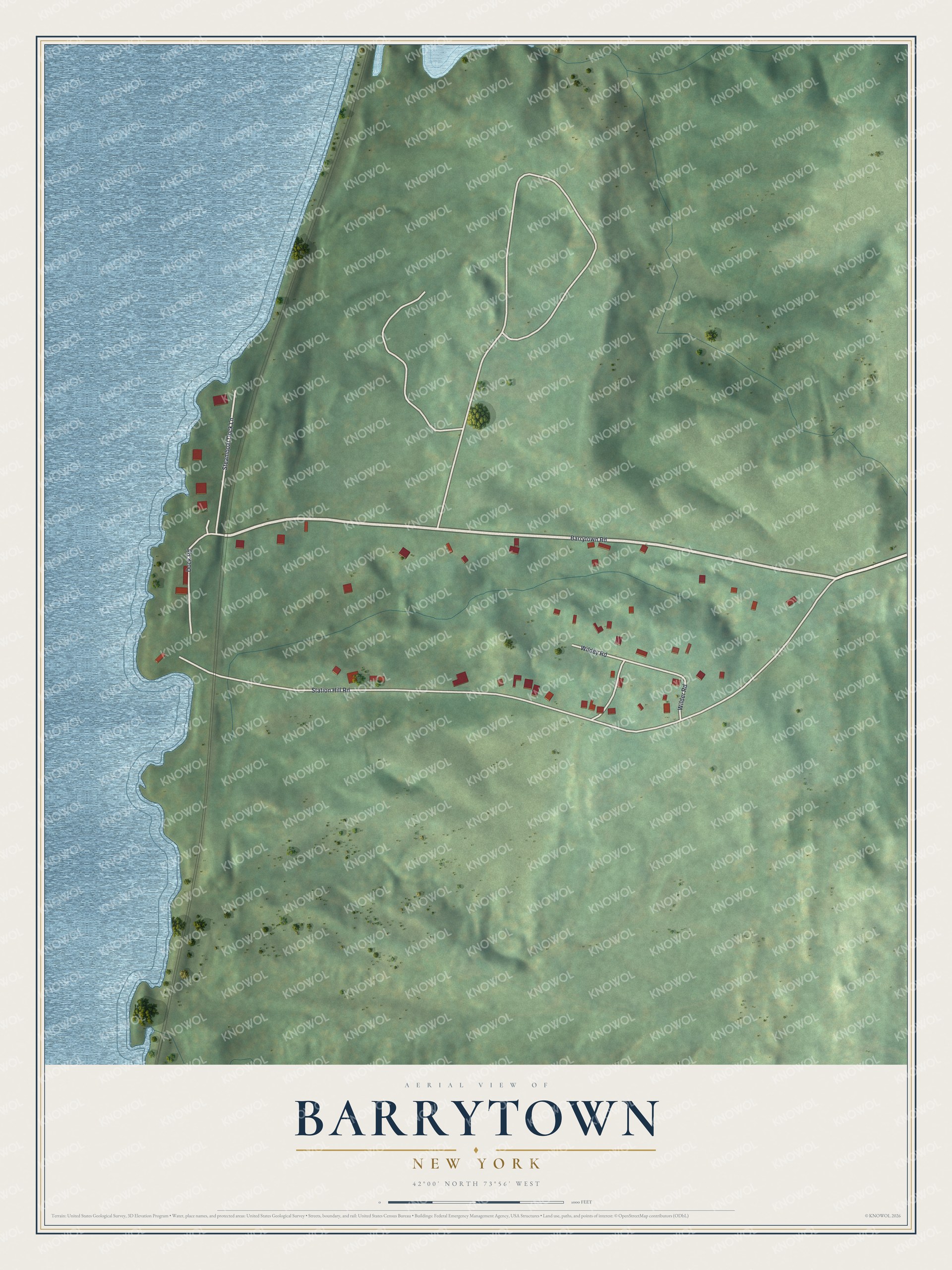 Watermarked full-map preview of Barrytown, New York