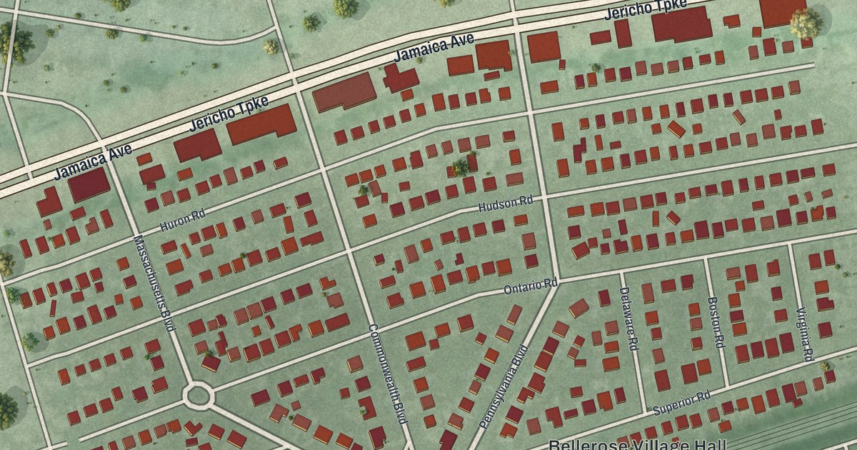 Map of Bellerose, New York in 2026