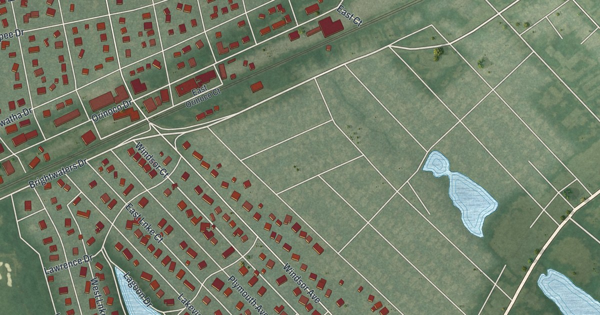Map of Brightwaters, New York in 2026