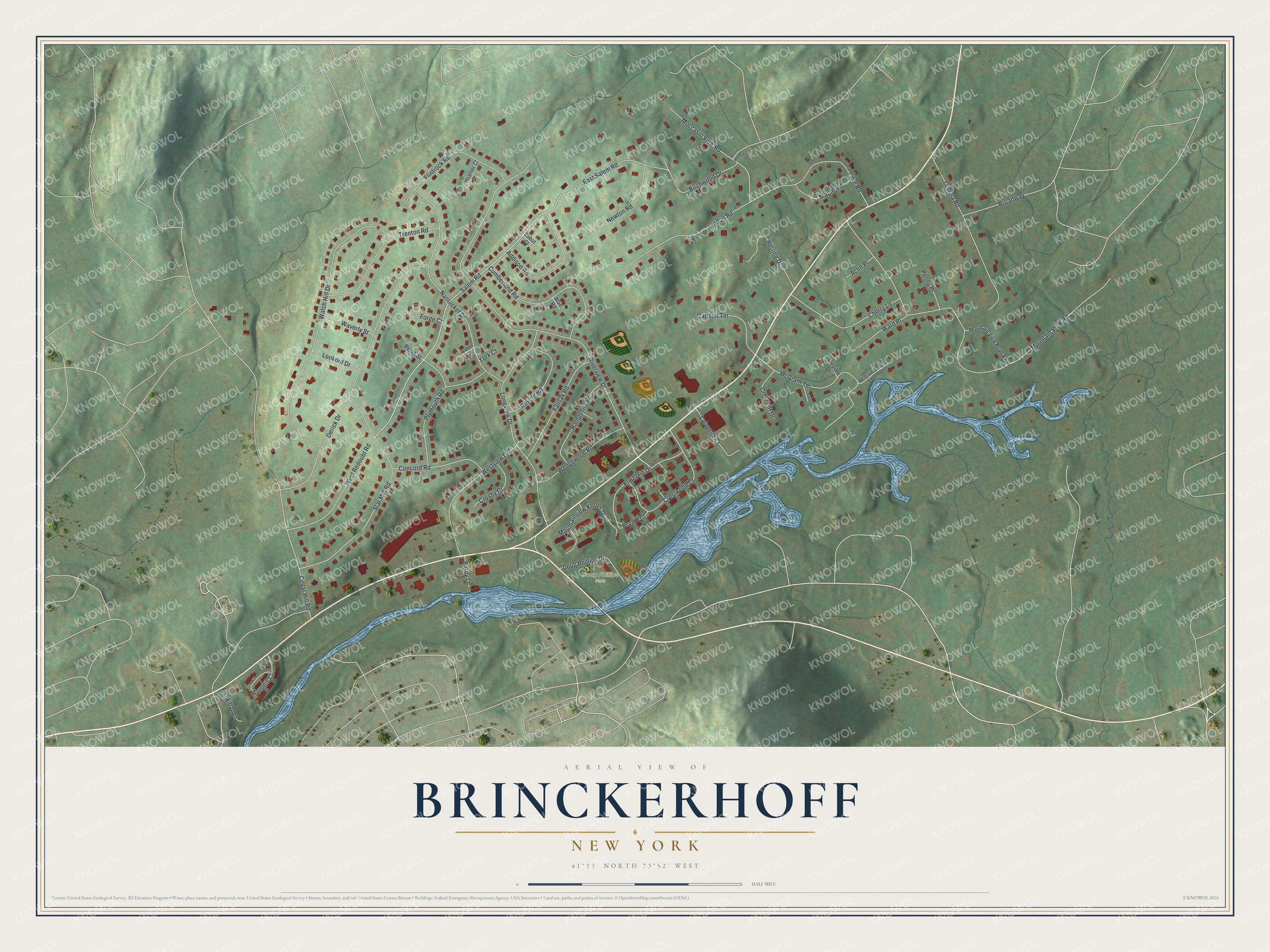 Watermarked full-map preview of Brinckerhoff, New York