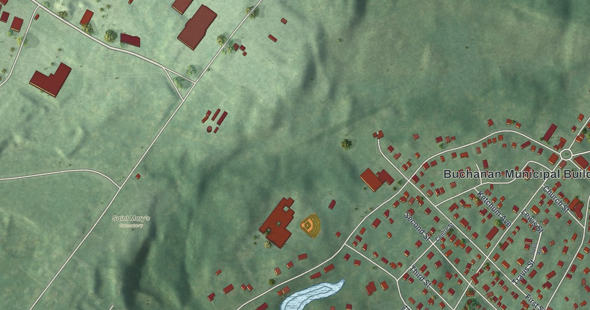 Map of Buchanan, New York in 2026