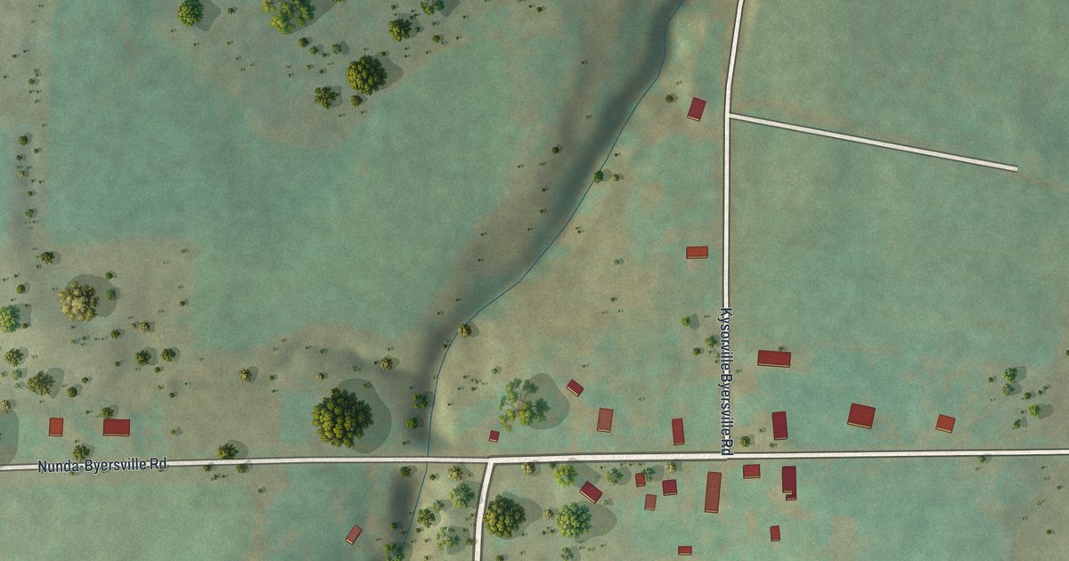 Map of Byersville, New York in 2026