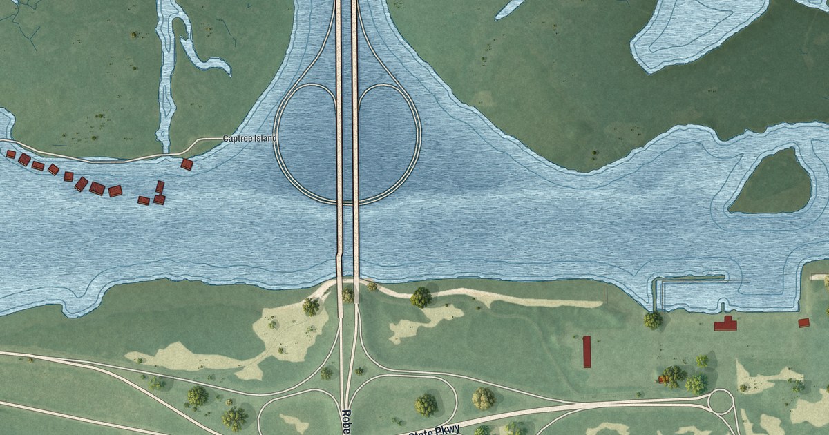 Map of Captree, New York in 2026