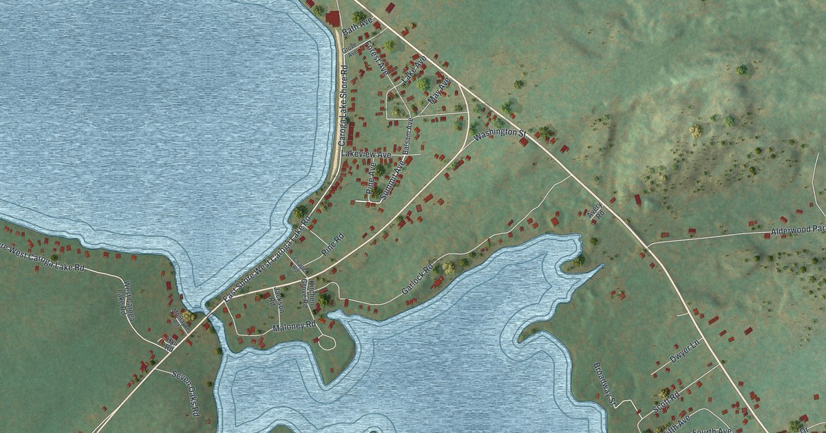 Map of Caroga Lake, New York in 2026