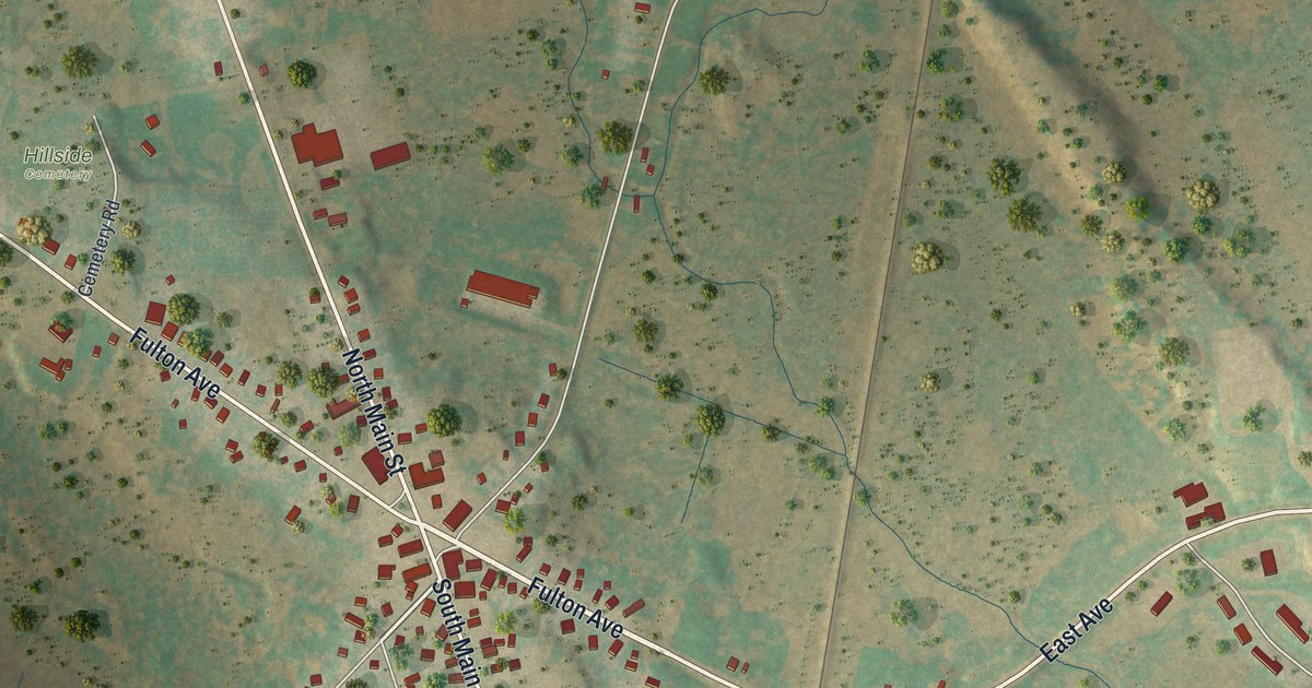 Map of Central Square, New York in 2026