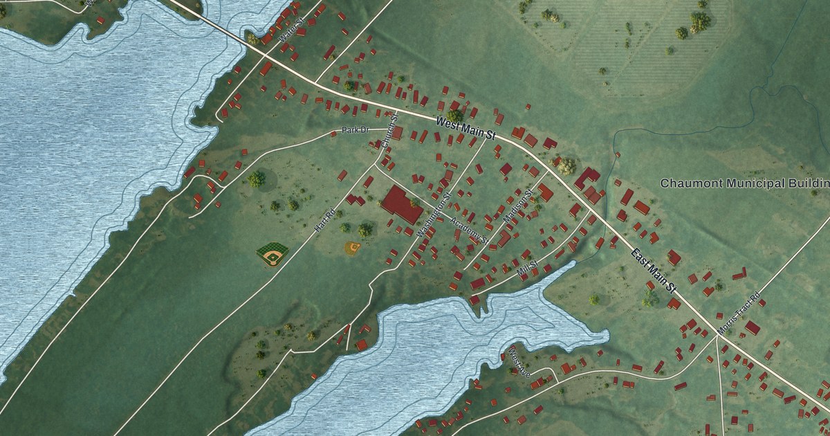 Map of Chaumont, New York in 2026
