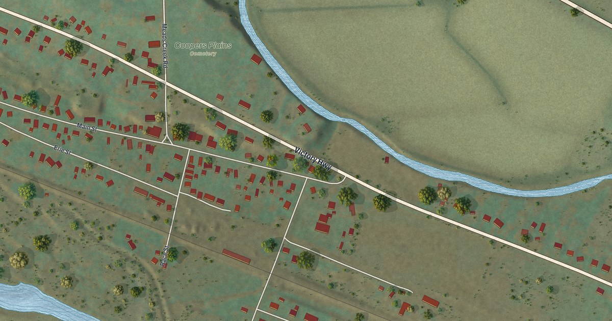 Map of Coopers Plains, New York in 2026