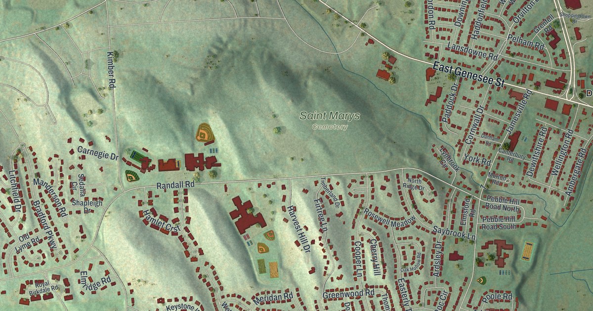 Map of De Witt, New York in 2026