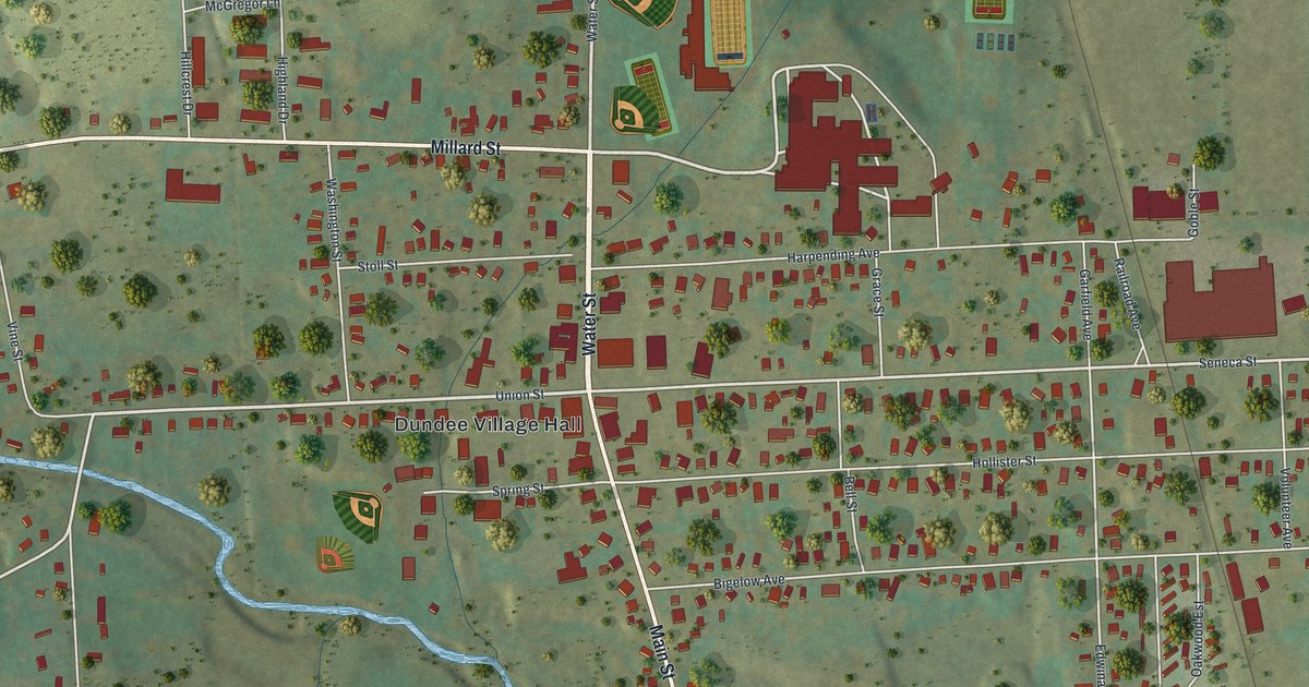 Map of Dundee, New York in 2026