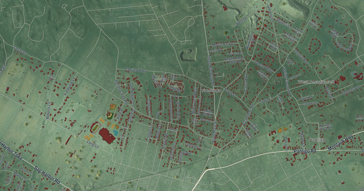 Map of East Hampton North, New York in 2026