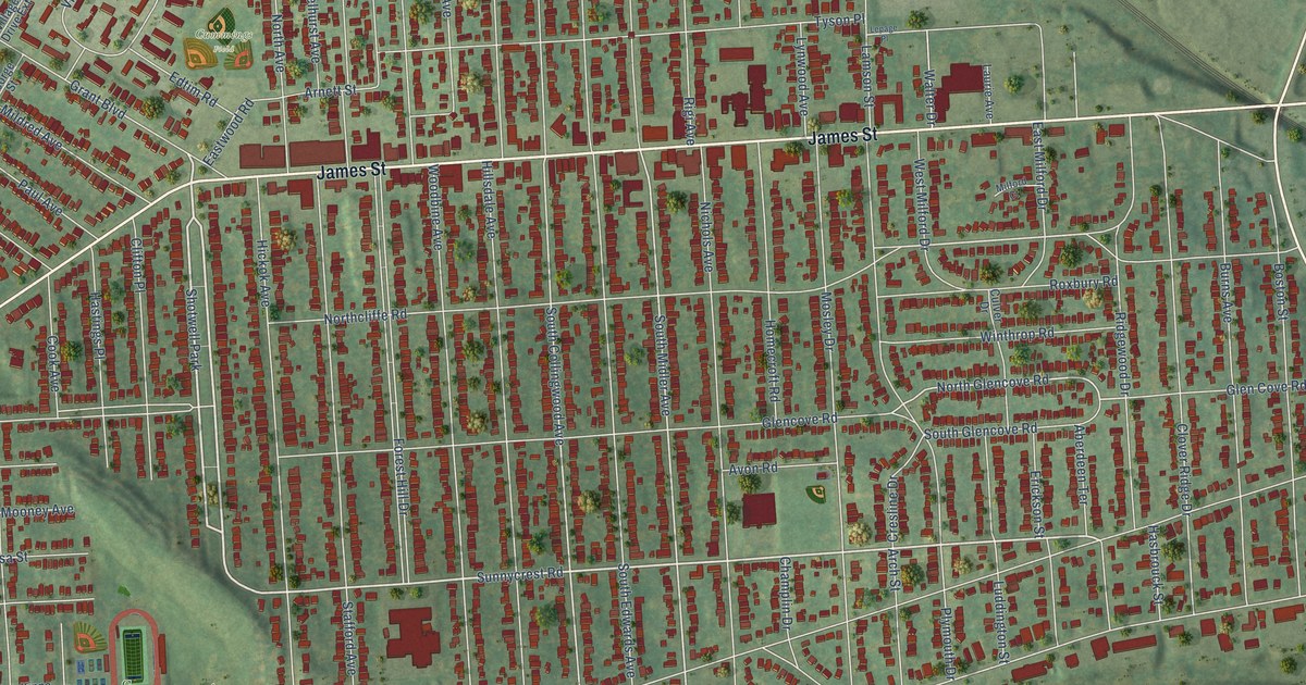 Detailed Map of Eastwood, New York