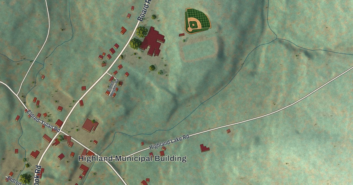 Map of Eldred, New York in 2026